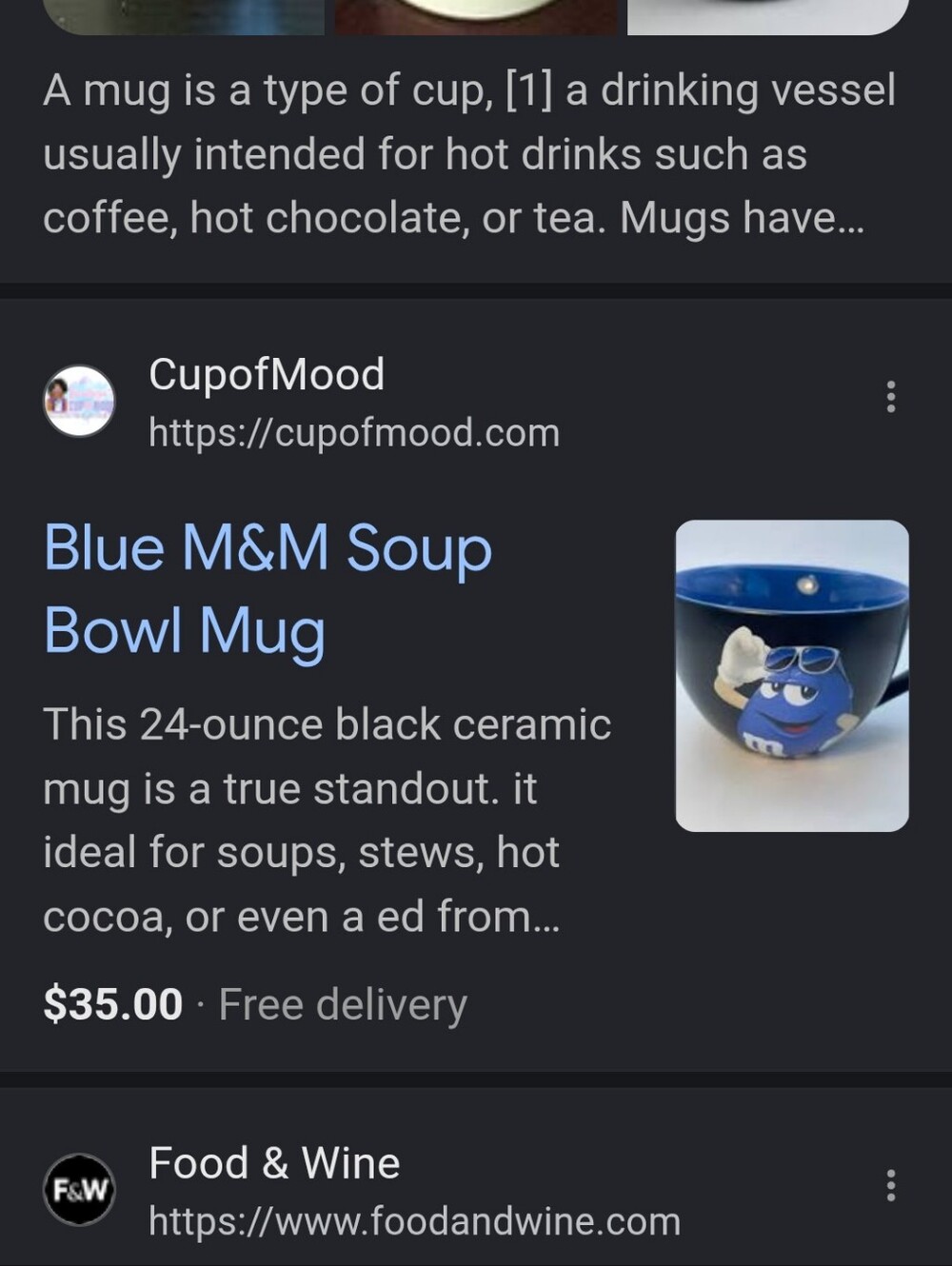 Blue M&M Character Ceramic large Mug - Picture 12 of 12